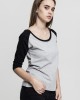 Дамска блуза Urban Classics gry/blk с 3/4 ръкави