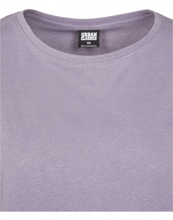 Дамска тениска в лилав цвят Urban Classics Ladies Extended Shoulder Tee dustypurple