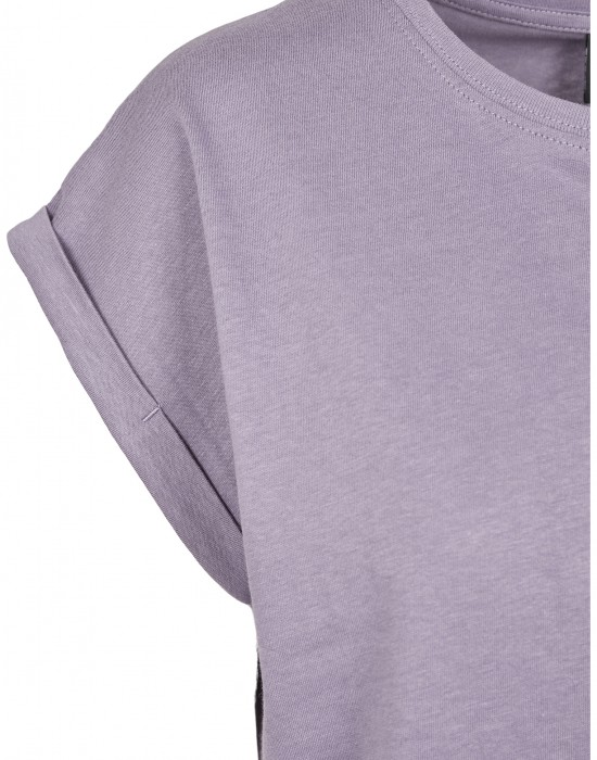 Дамска тениска в лилав цвят Urban Classics Ladies Extended Shoulder Tee dustypurple