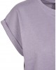 Дамска тениска в лилав цвят Urban Classics Ladies Extended Shoulder Tee dustypurple