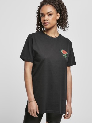 Дамска тениска в черен цвят Mister Tee Ladies Rose 