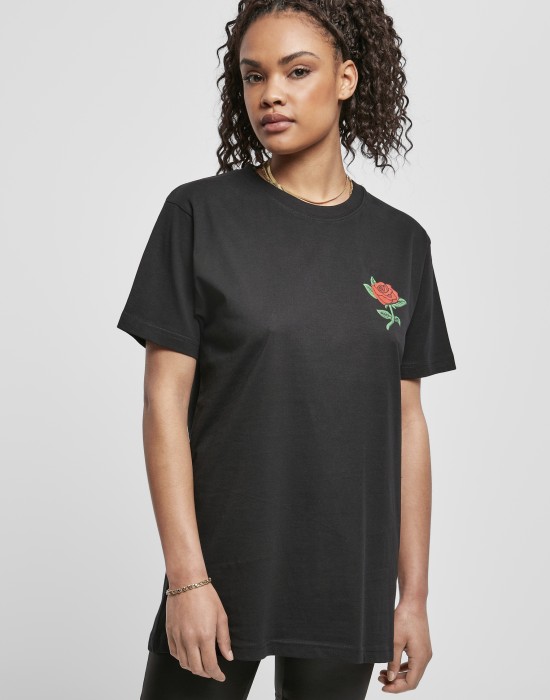 Дамска тениска в черен цвят Mister Tee Ladies Rose 