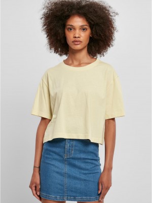 Дамска къса тениска в жълто Ladies Short Oversized Tee