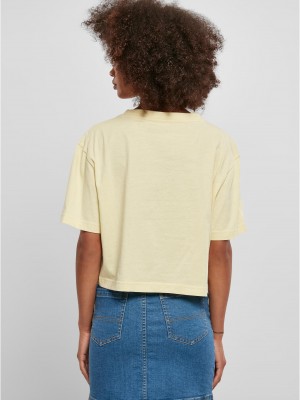 Дамска къса тениска в жълто Ladies Short Oversized Tee