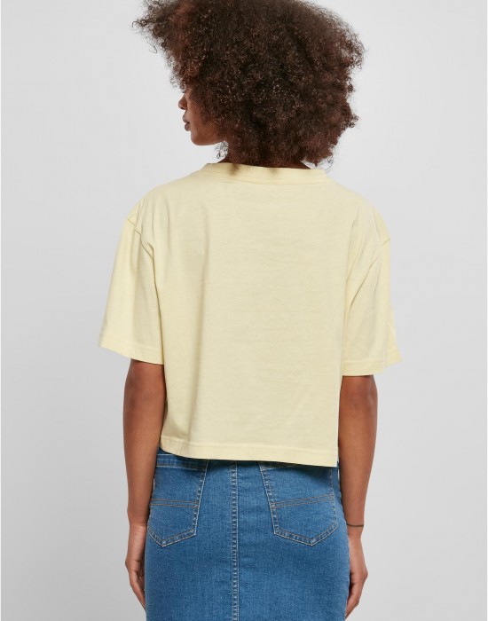Дамска къса тениска в жълто Ladies Short Oversized Tee