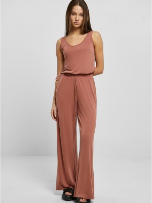 Дамски гащеризон в цвят праскова Urban Classics Modal Jumpsuit