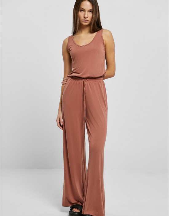 Дамски гащеризон в цвят праскова Urban Classics Modal Jumpsuit