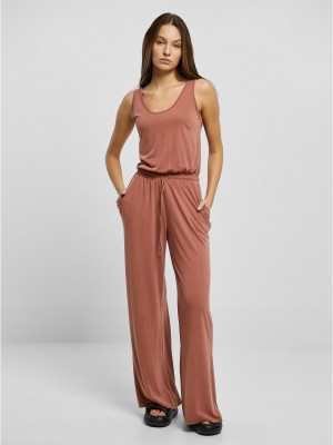 Дамски гащеризон в цвят праскова Urban Classics Modal Jumpsuit
