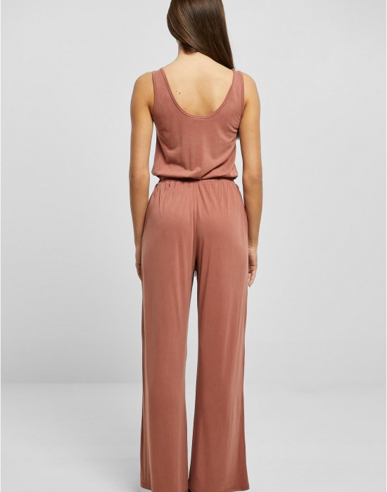 Дамски гащеризон в цвят праскова Urban Classics Modal Jumpsuit