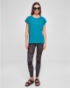 Дамска тениска в цвят тюркоаз Urban Classics Ladies Shoulder Tee