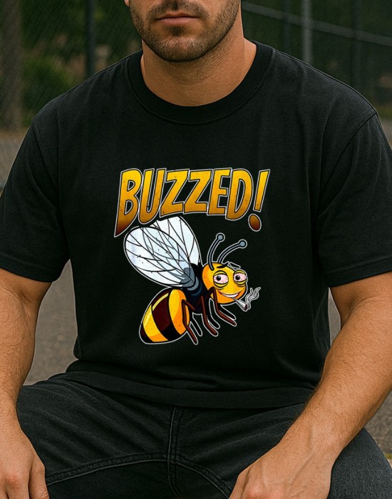 Buzzed Bee Smoking Smoking Weed тениска Buzzed Bee Smoking Smoking Weed тениска