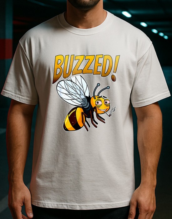 Buzzed Bee Smoking Smoking Weed тениска Buzzed Bee Smoking Smoking Weed тениска