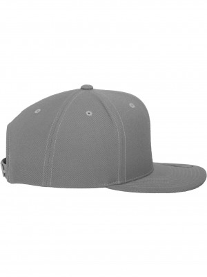 Шапка с козирка в сиво Classic Snapback 