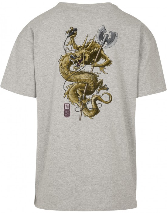 Мъжка тениска в сив цвят Wu Wear Dragon