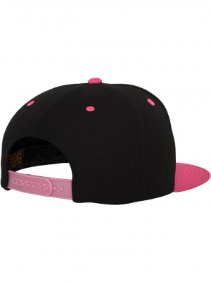 Шапка с козирка в черно Classic Snapback 2-Tone