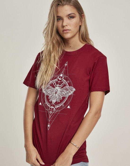 Дамска тениска Mister Tee Moth в цвят бордо Дамска тениска Mister Tee Moth в цвят бордо