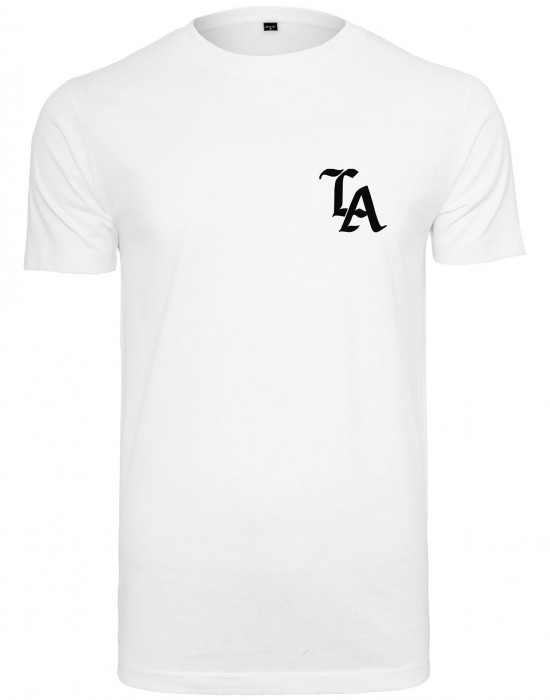 Бяла мъжка тениска Mister Tee LA