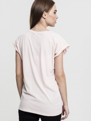 Дамска тениска с U-образно деколте Urban Classics pink