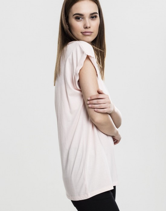 Дамска тениска с U-образно деколте Urban Classics pink Дамска тениска с U-образно деколте Urban Classics pink