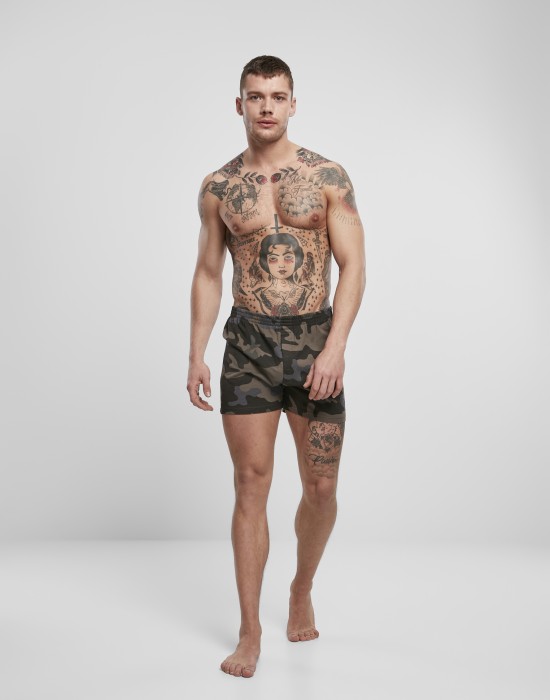Боксерки в тъмен камуфлажен цвят Brandit Boxershorts darkcamo 