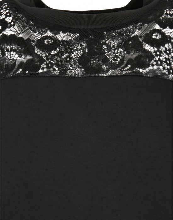Дамска рокля в черен цвят Urban Classics Lace Tee 