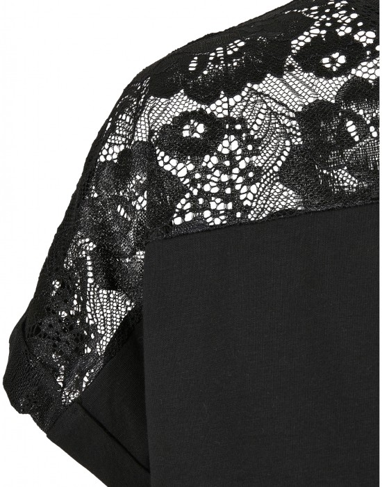 Дамска рокля в черен цвят Urban Classics Lace Tee 