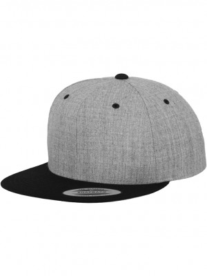 Шапка с козирка в черно Classic Snapback 2-Tone 