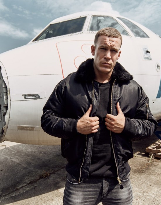 Авиаторско мъжко яке в черен цвят Brandit MA2 Jacket Fur Collar 