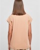 Дамска тениска в цвят праскова Urban Classics Ladies Shoulder Tee