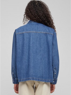 Дамска дънкова риза в син цвят Urban Classics