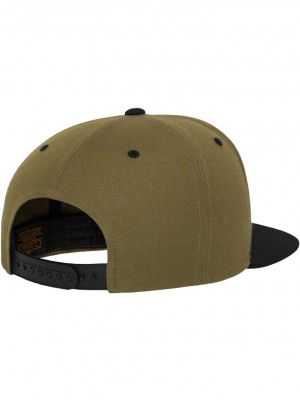 Шапка с козирка в цвят маслина Classic Snapback 2-Tone 