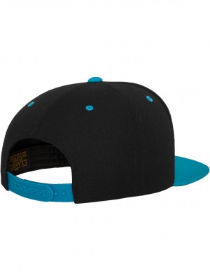Шапка с козирка в черно Classic Snapback 2-Tone