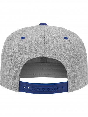 Шапка с козирка в сиво Classic Snapback 2-Tone