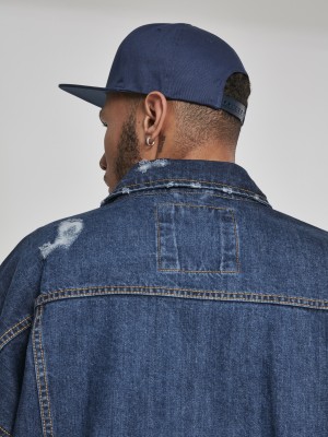 Шапка с козирка в тъмносиньо Organic Cotton Snapback 