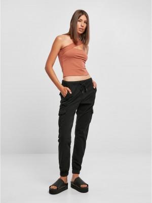 Дамски карго панталон в черен цвят Urban Classics Ladies Cargo Pants