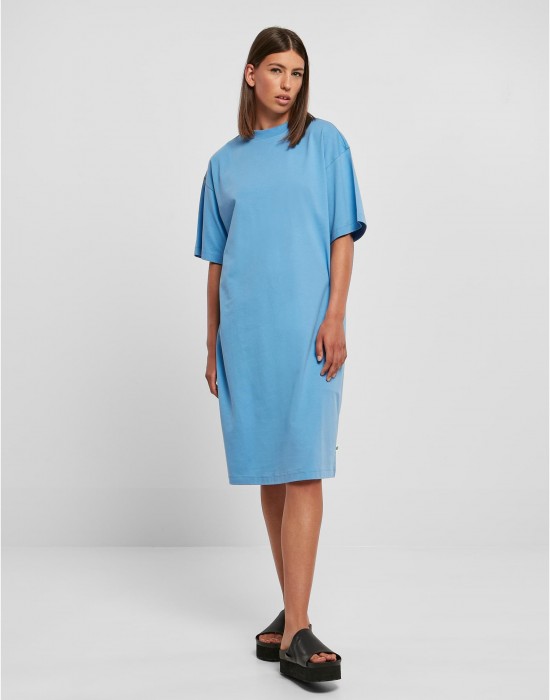 Дамска широка рокля в светлосин цвят Urban Classics Oversized Dress