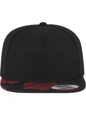Шапка с козирка в черно Roses Snapback