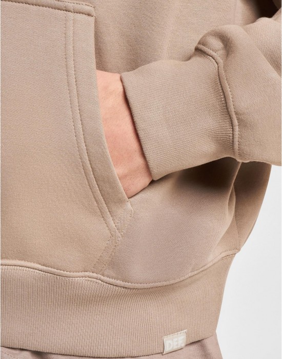 Суичър DEF Hoody brown washed01 XL