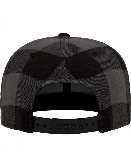 Шапка с козирка в черно и сиво Checked Flanell Snapback, Urban Classics, Шапки с козирка - Complex.bg