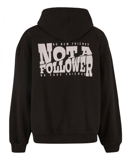 Суичър DEF Not a Follower Hoodie jet black washed XL