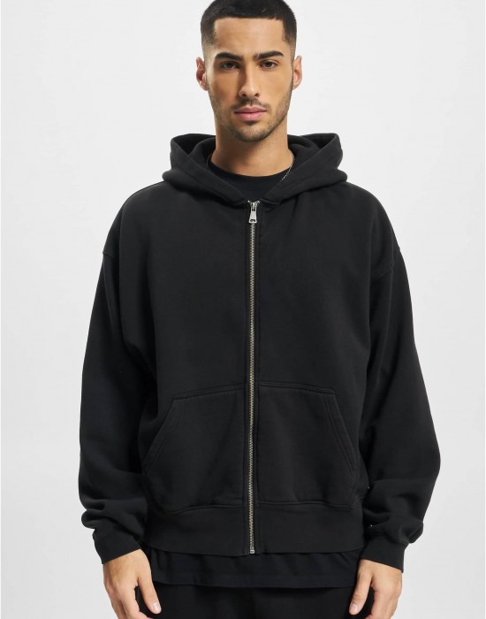 Суичър DEF Zip Hoody black washed XXL