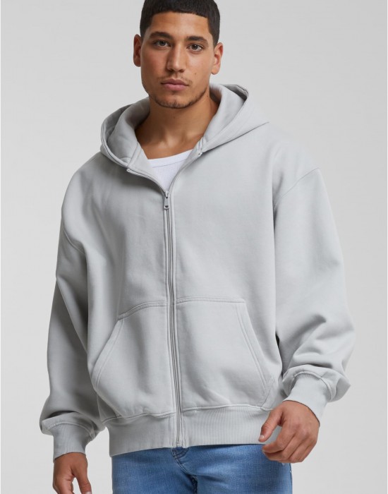 Суичър DEF Zip Hoody grey washed XXL