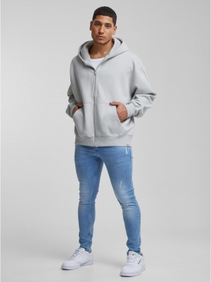 Суичър DEF Zip Hoody grey washed XXL