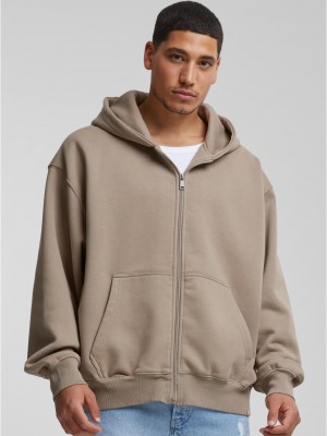 Суичър DEF Zip Hoody brown washed01 XXL