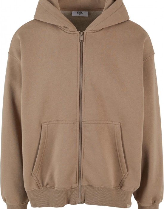 Суичър DEF Zip Hoody brown washed01 XXL