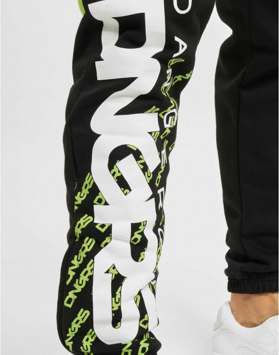Мъжко Долнище Dangerous DNGRS Sweat Pants black/green XXL Мъжко Долнище Dangerous DNGRS Sweat Pants black/green XXL