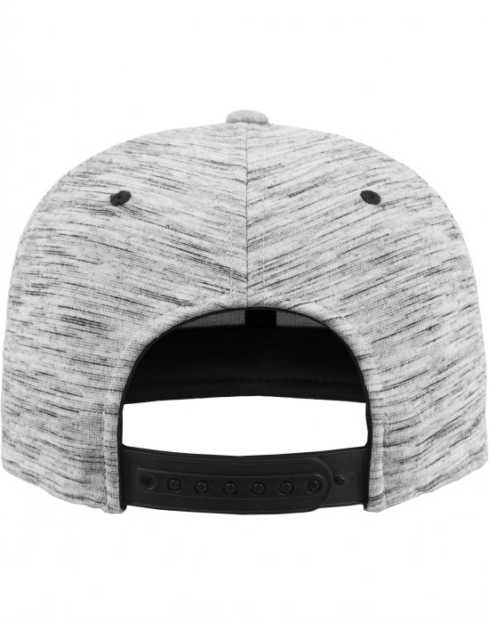 Шапка с козирка в сиво Stripes Melange Crown Snapback, Urban Classics, Шапки с козирка - Complex.bg