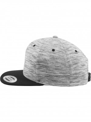 Шапка с козирка в сиво Stripes Melange Crown Snapback 