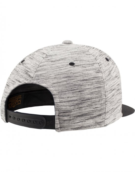 Шапка с козирка в сиво Stripes Melange Crown Snapback, Urban Classics, Шапки с козирка - Complex.bg