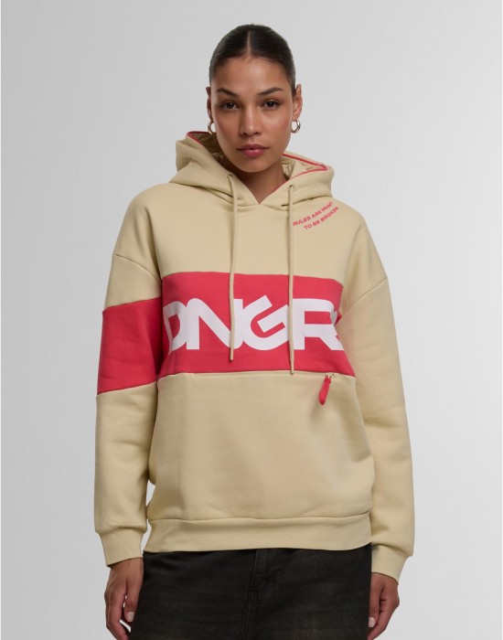 Дамски Суичър Dangerous DNGRS Oversized Hoody Trust beige XS Дамски Суичър Dangerous DNGRS Oversized Hoody Trust beige XS